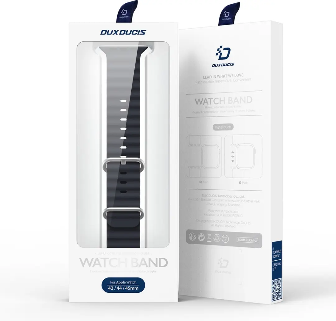 Dux Ducis Strap Horlogeband Siliconen Grijs - 45/42/44mm
