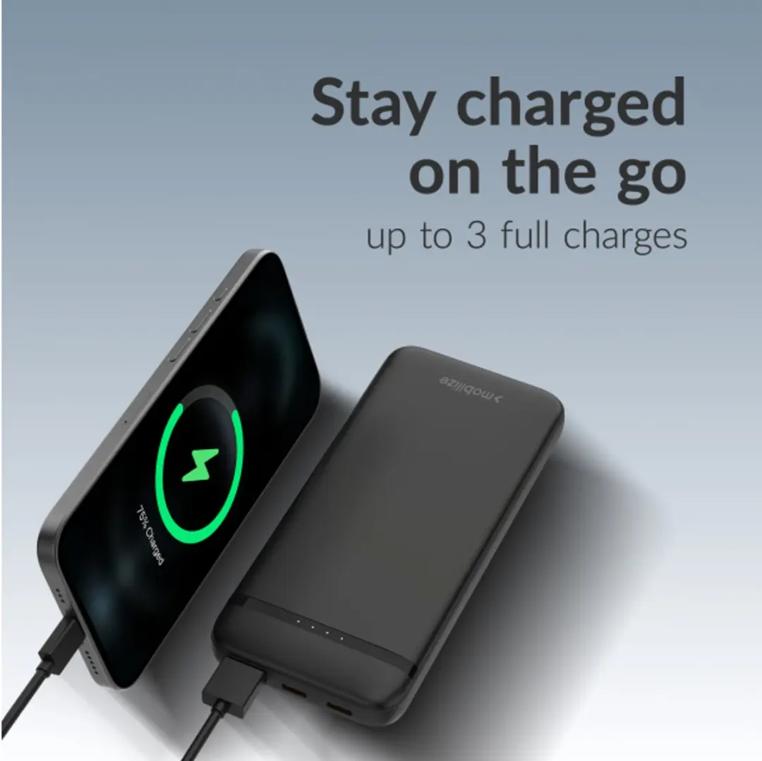 Mobilize Powerbank 10.000mAh MOB-PB-017 - 20W - Zwart