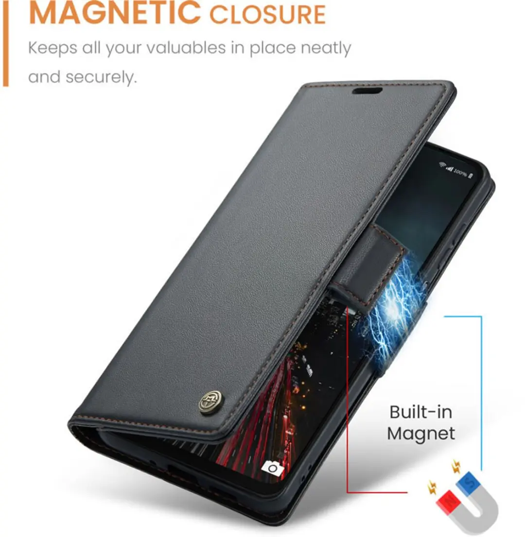 Caseme Wallet Case Samsung Galaxy A16 - RFID Zwart - afbeelding 6 van 6