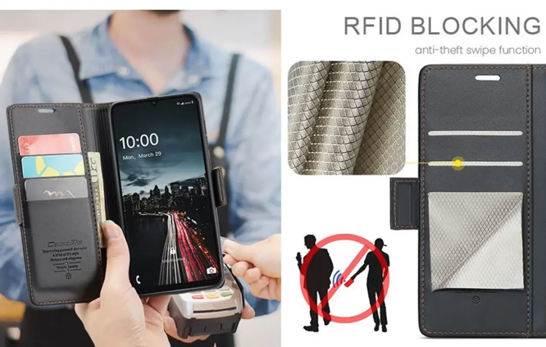 Caseme Wallet Case Samsung Galaxy A16 - RFID Zwart