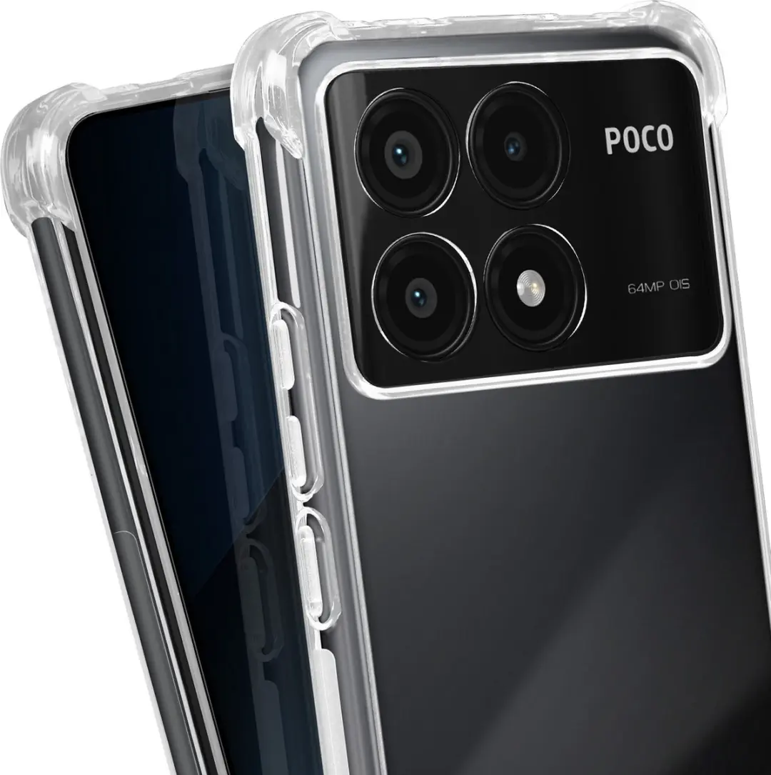 Imak Hoes Xiaomi Poco X6 Pro Silicone Transparant - BACK-IMAK-CL-POX6P