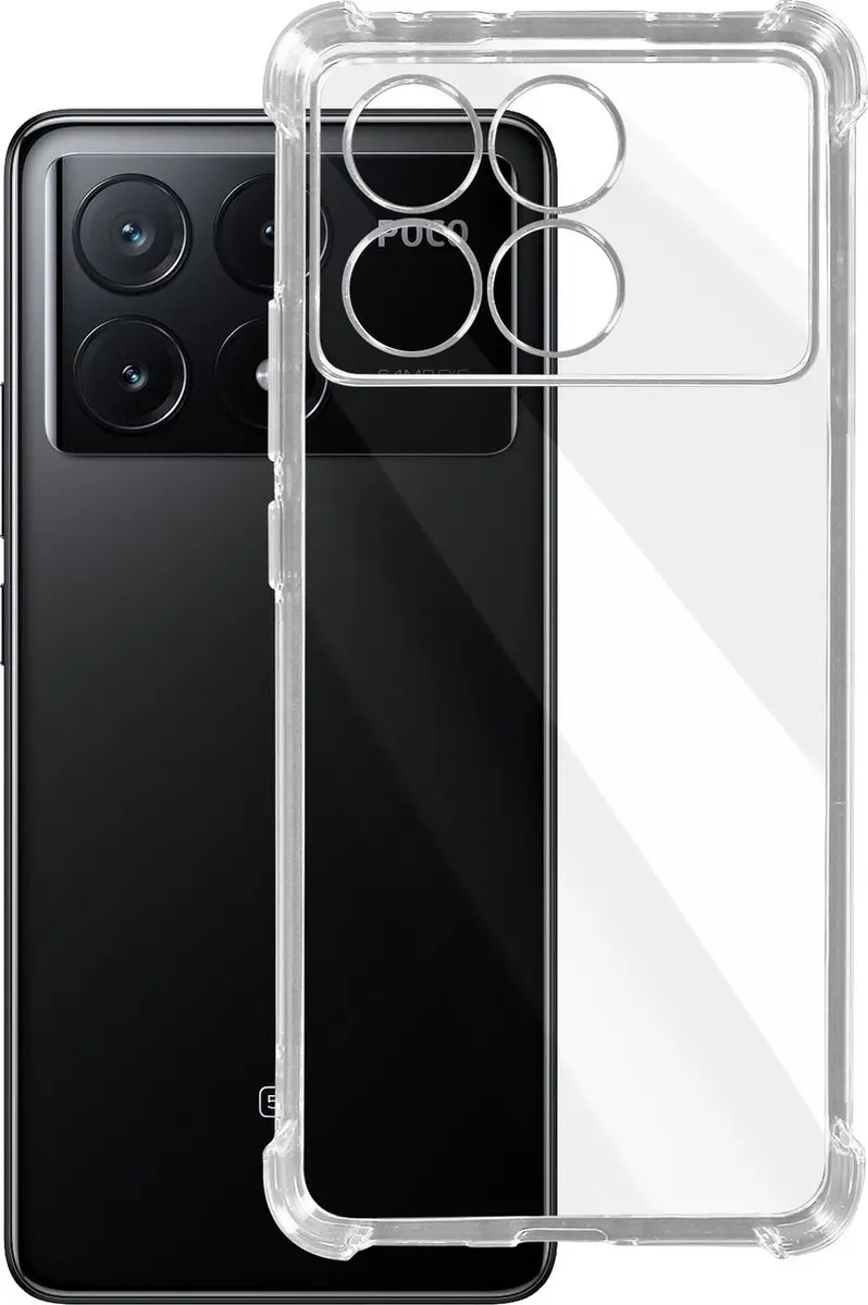 Imak Hoes Xiaomi Poco X6 Pro Silicone Transparant - BACK-IMAK-CL-POX6P