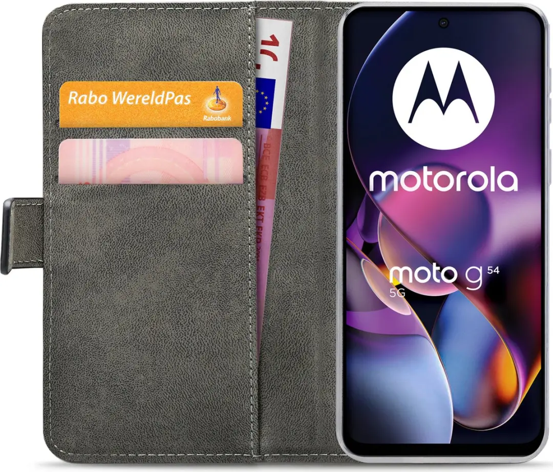 Mobilize Classic Gelly Wallet Bookcase Motorola Moto G54 - Zwart