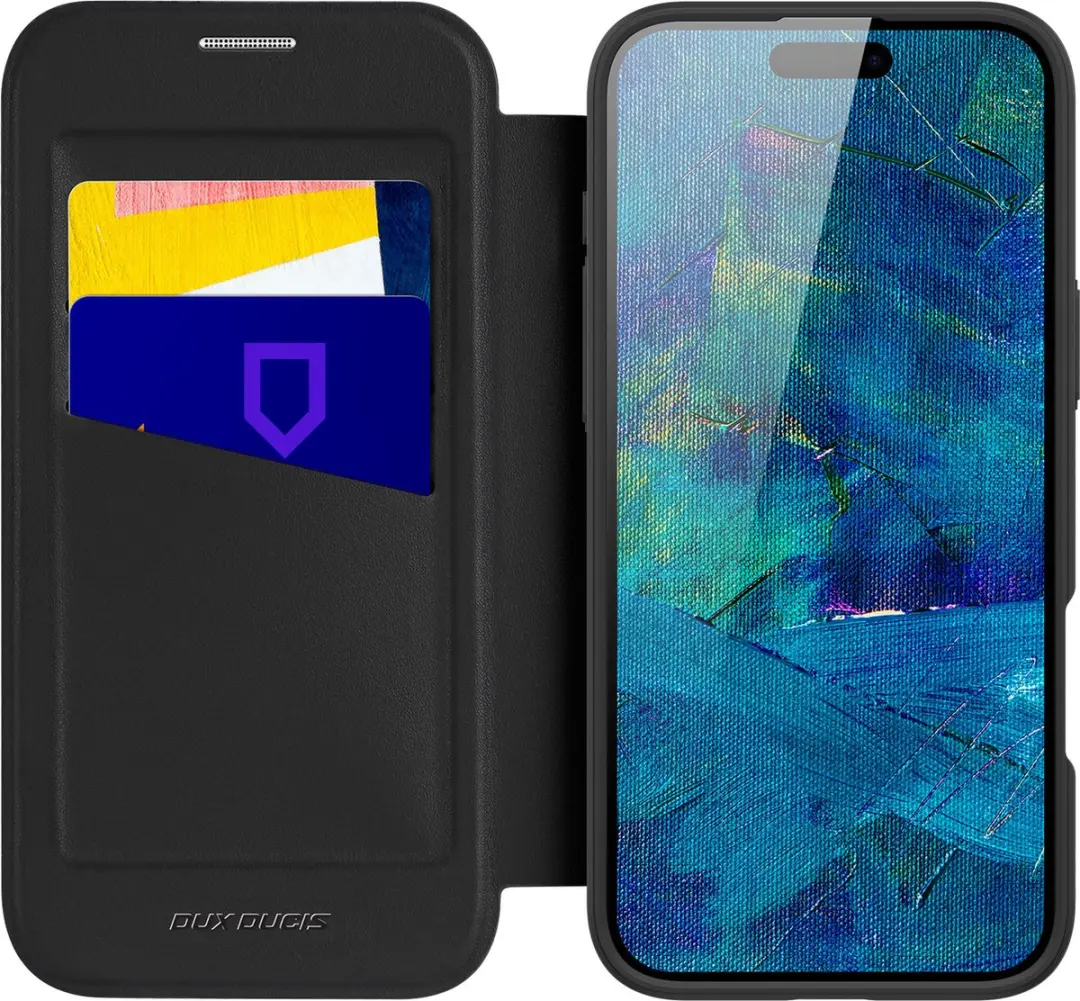 Dux Ducis Hoes iPhone 16 Pro Book Case - MagSafe - Zwart
