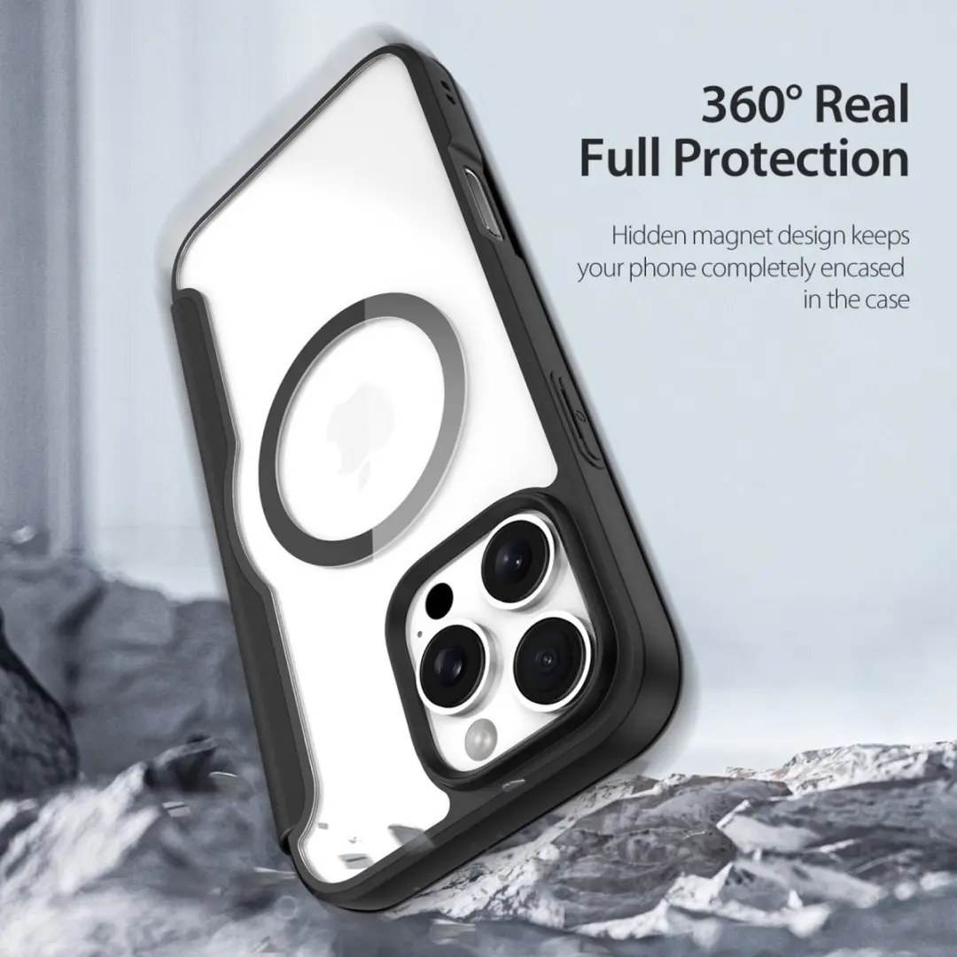 Dux Ducis Hoes iPhone 16 Pro Book Case - MagSafe - Zwart