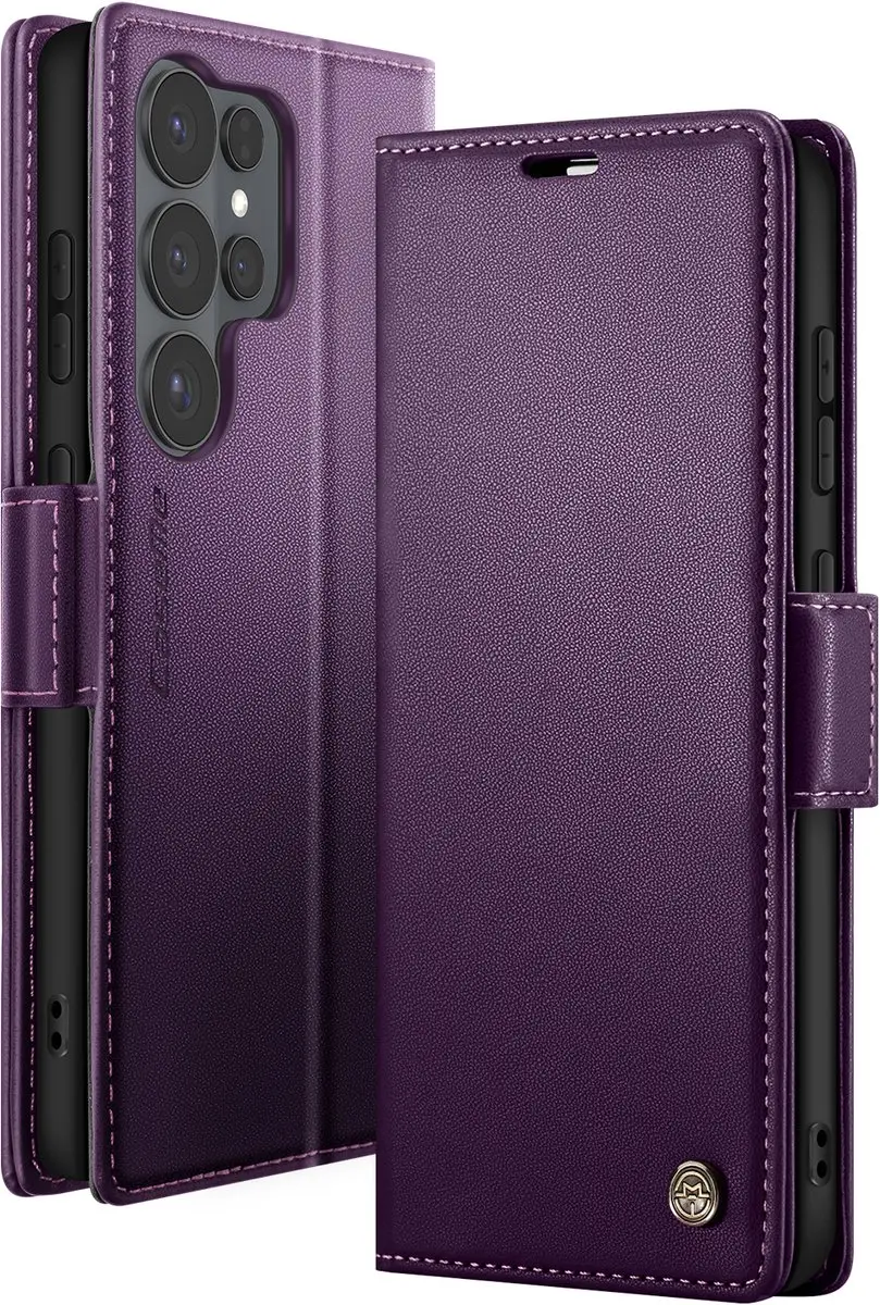 Caseme Etui Galaxy S26 Ultra Anti-RFID Donkerpaars - FOLIO-KAZME-PP-S26U