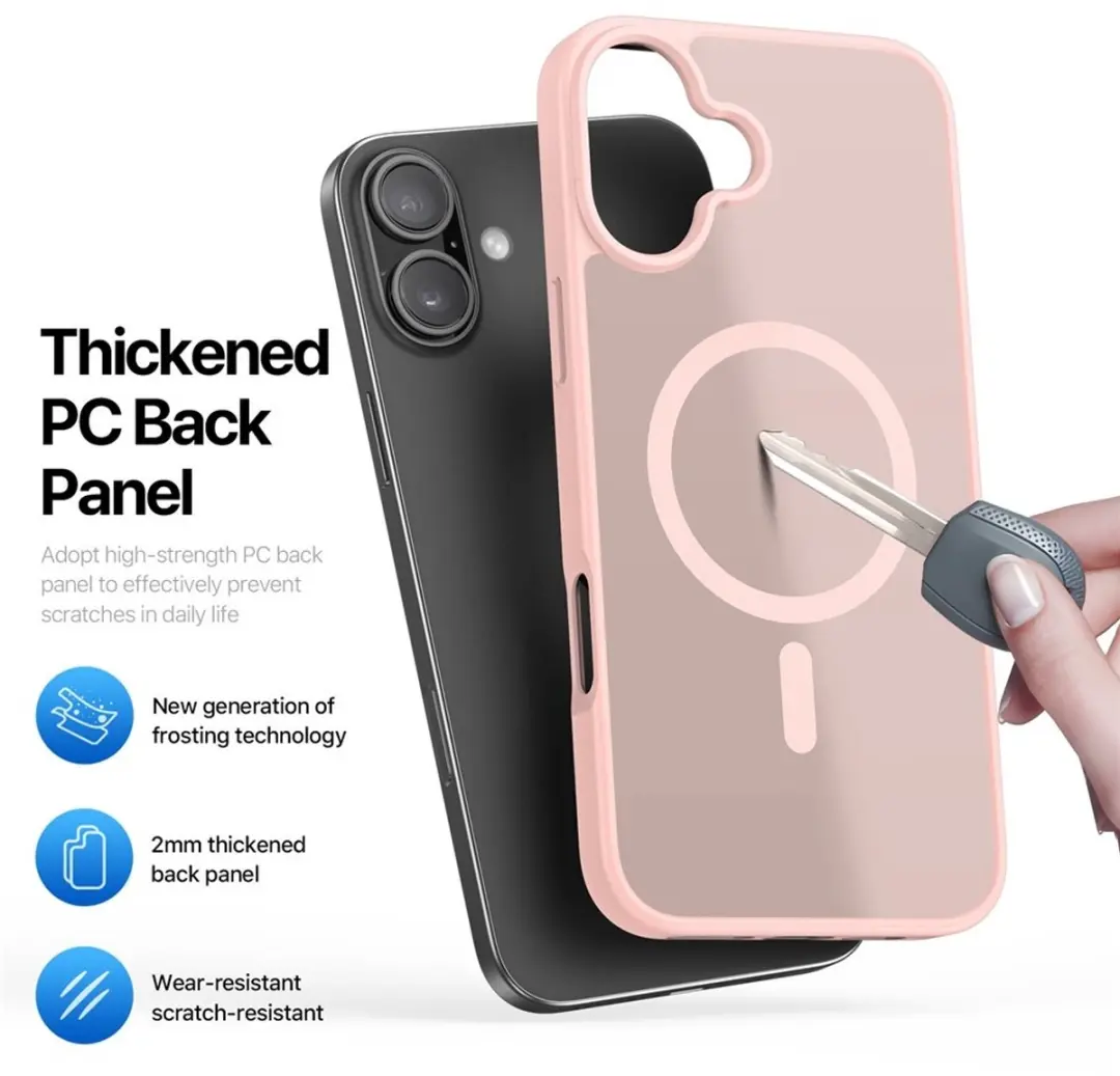 Dux Ducis Yind Series iPhone 17 Hoesje - Mat Transparant Roze - MagSafe