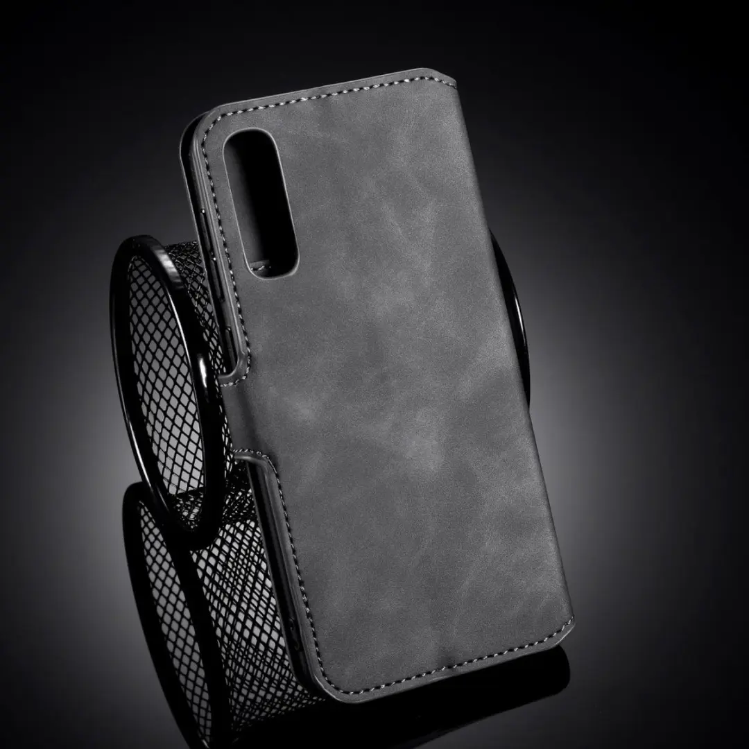 DG.MING Hoesje Samsung Galaxy A70 - 3 Pasjes Grijs