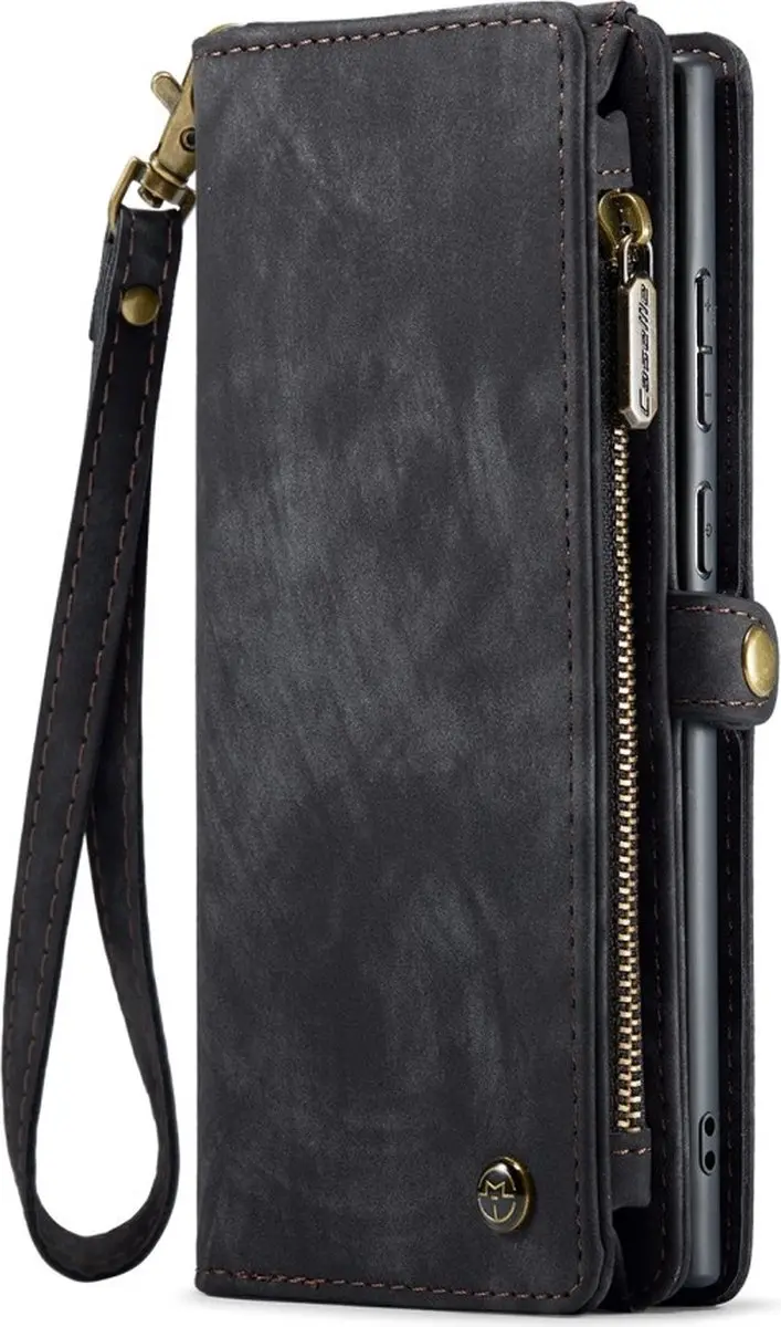Caseme Hoes Samsung Galaxy S25 Ultra Vintage 2-in-1 Portemonnee - 8 Pasjes - Zwart