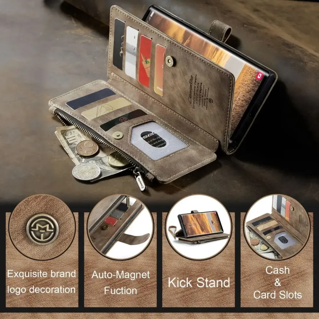 Caseme C30 Hoesje Samsung Galaxy S25 Ultra - Bruin