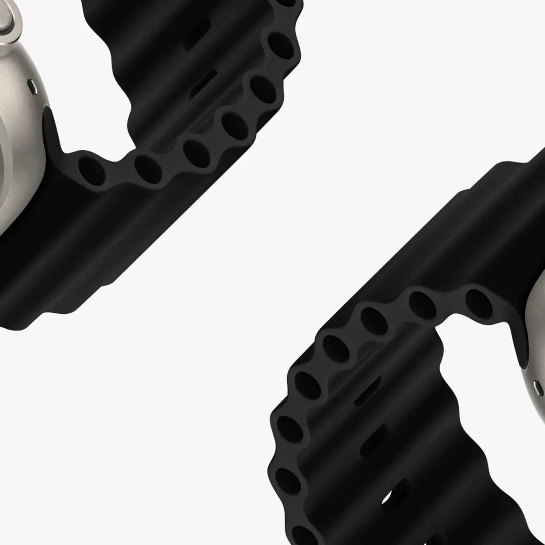 Dux Ducis Strap Horlogeband Siliconen - 41/40/38mm - Zwart