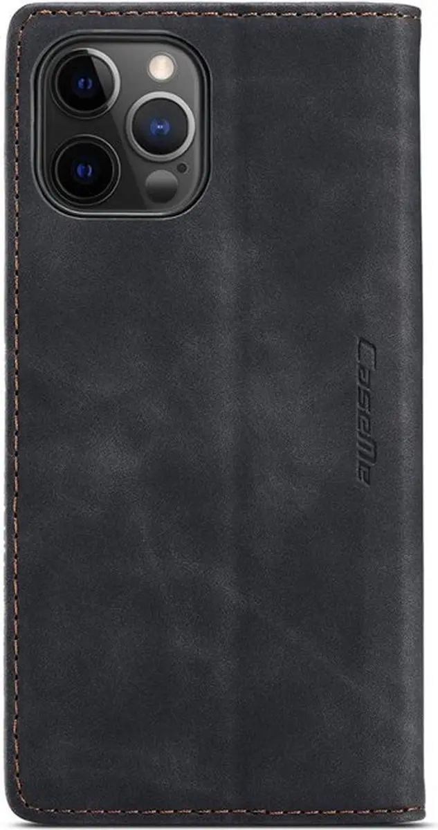 Caseme Bookcase iPhone 15 Pro Max - 2 Pasjes - Zwart