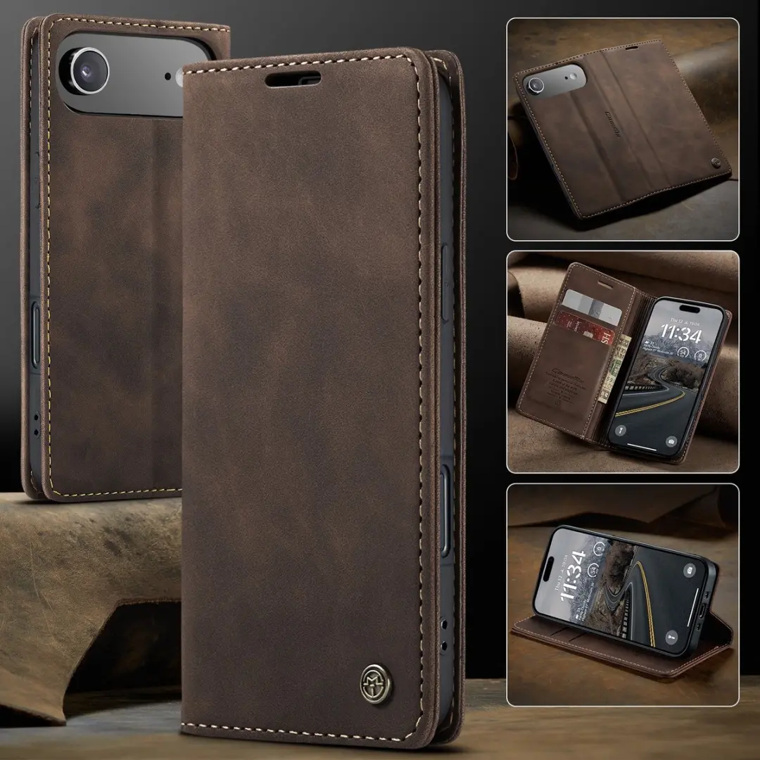 Caseme 013 Book Case Hoesje iPhone Air - Donkerbruin