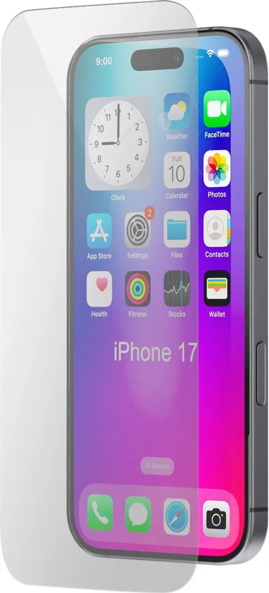 Mobiparts Screenprotector iPhone 16/17 Pro - Gehard Glas Anti-bacterieel