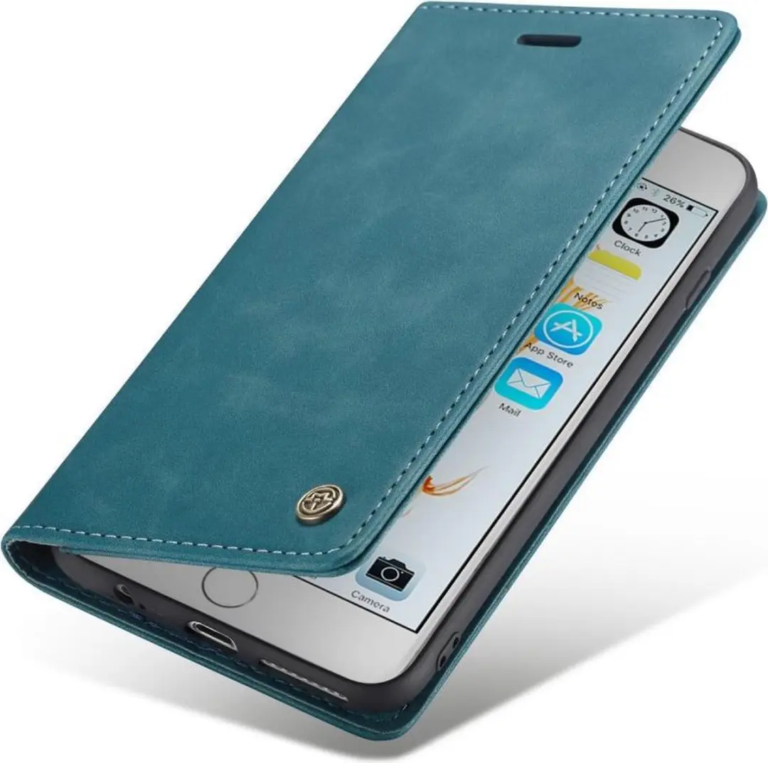 Caseme Book Case iPhone 6/6s Hoesje - Blauw - 2 Pasjes