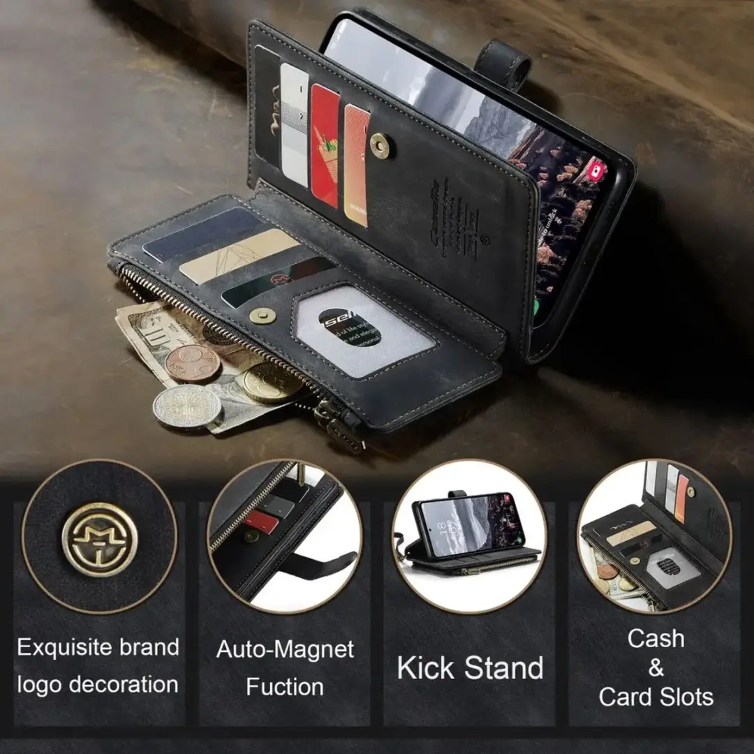 Caseme C30 Hoesje Samsung Galaxy S25 Plus - Zwart