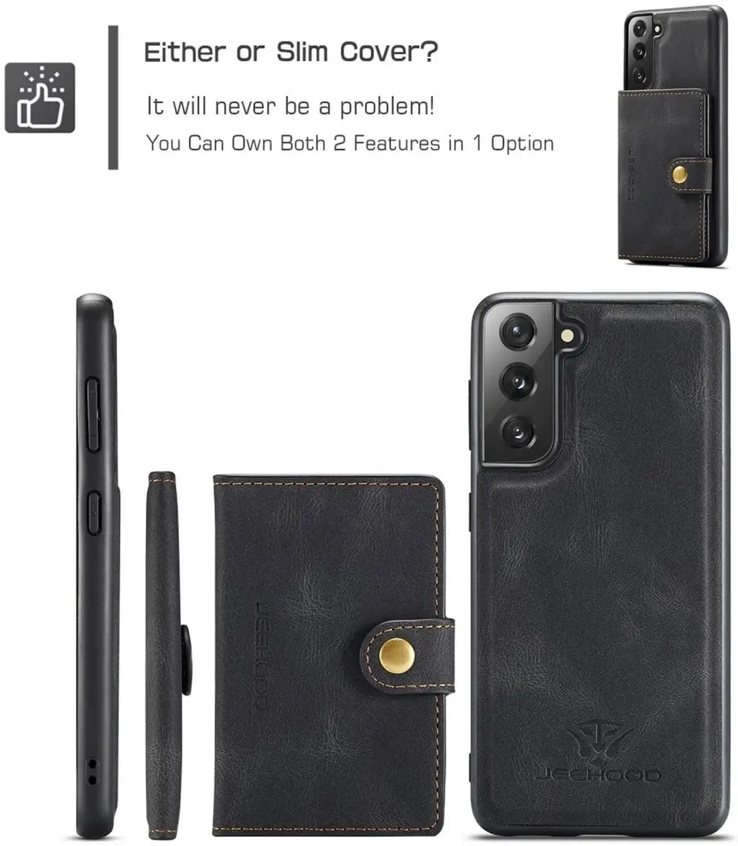 Caseme JH-01 Hoesje Samsung Galaxy S22 - 4 Pasjes Zwart