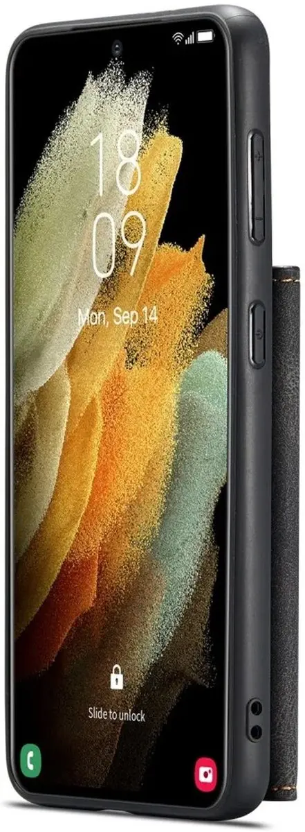 Caseme JH-01 Hoesje Samsung Galaxy S22 - 4 Pasjes Zwart