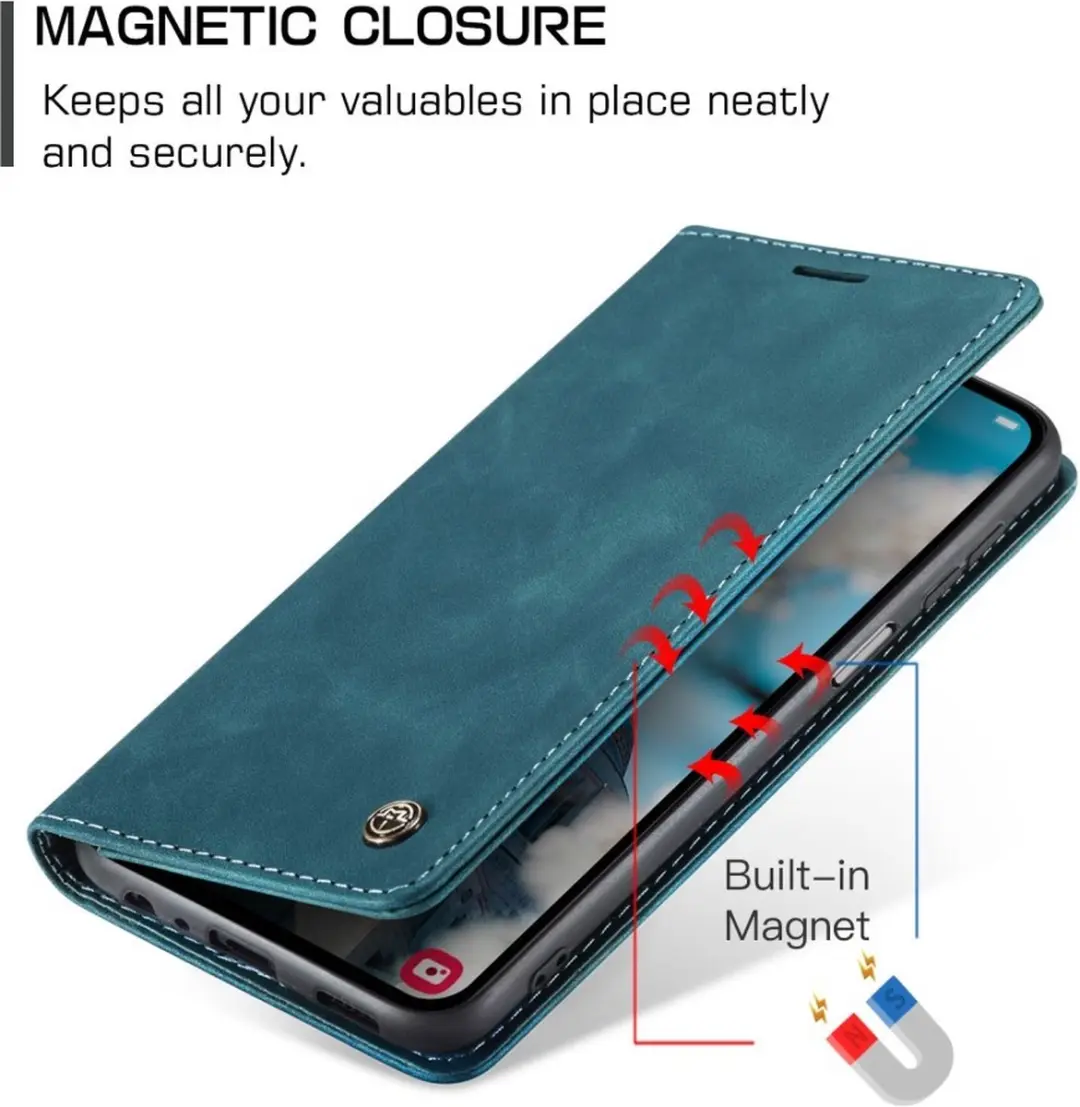 Caseme 013 Book Case Hoesje Samsung Galaxy A15 - Blauw
