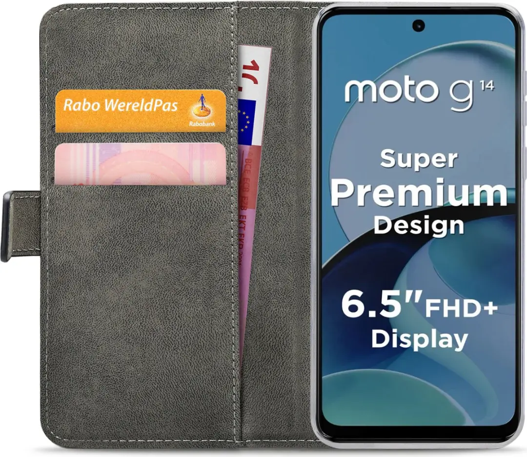 Mobilize Classic Gelly Wallet Bookcase Motorola Moto G14 - Zwart