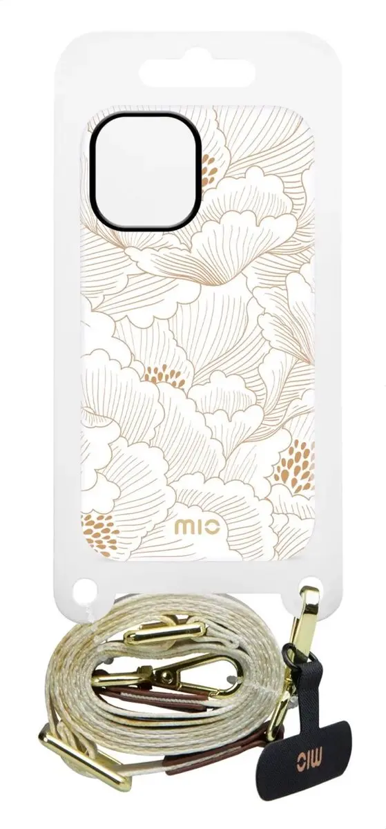Mobilize Mio Nylon Universeel Telefoonkoord Verstelbaar - White Roses