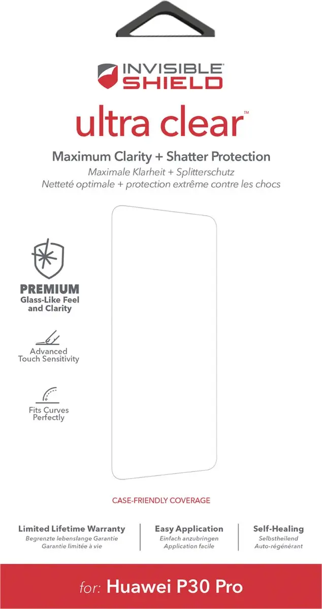 ZAGG InvisibleShield Ultra Clear Screenprotector Huawei P30 Pro