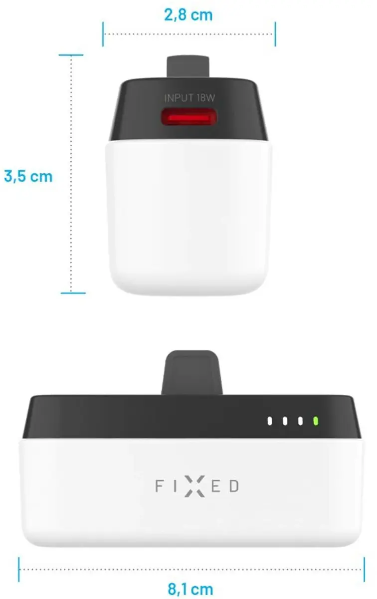 Fixed Zen 5 FIXZEN-5PL-WH Powerbank 5000mAh - USB-C PD 20W - Wit