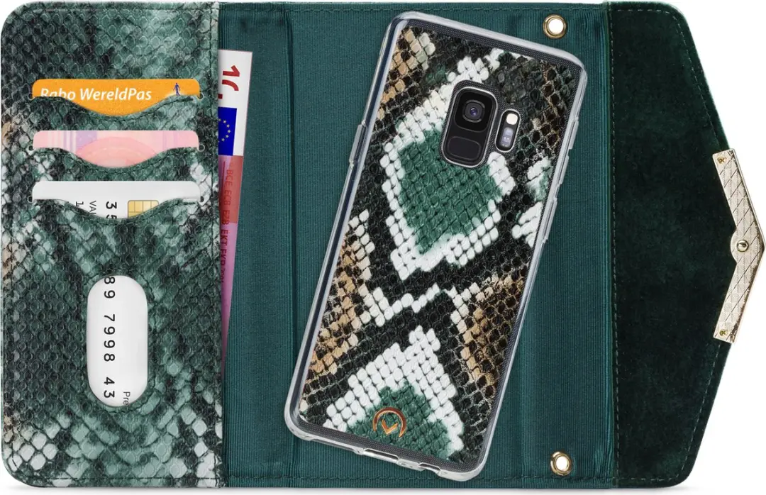 Mobilize Velvet Clutch Samsung Galaxy S9 - Groen - 4 Pasjes