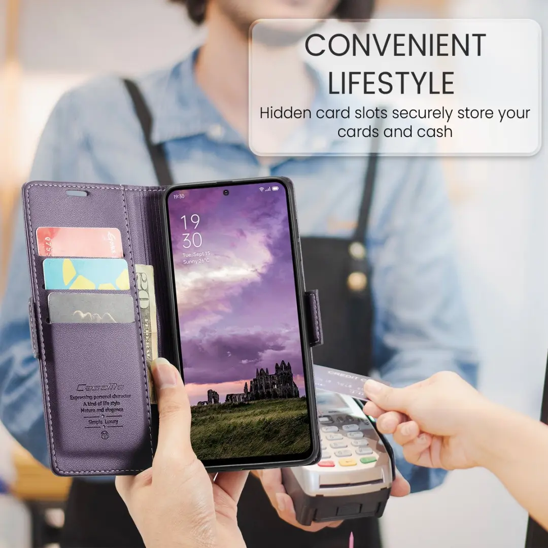 CaseMe Wallet Case OPPO Reno 12 - Paars