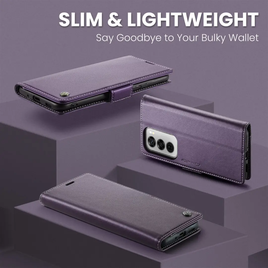 CaseMe Wallet Case OPPO Reno 12 - Paars - afbeelding 6 van 6