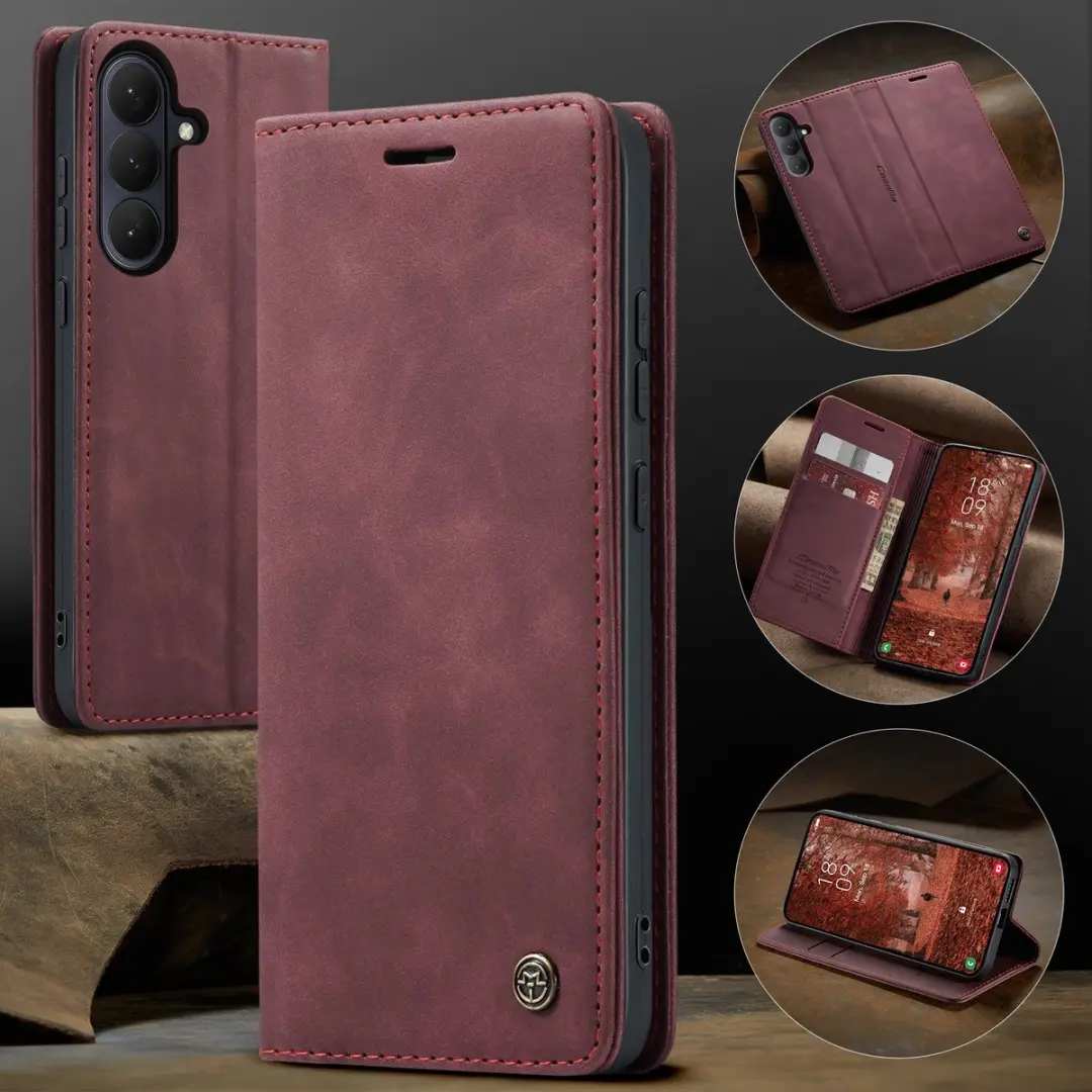 Caseme 013 Book Case Hoesje Samsung Galaxy S26 Plus - Bordeaux