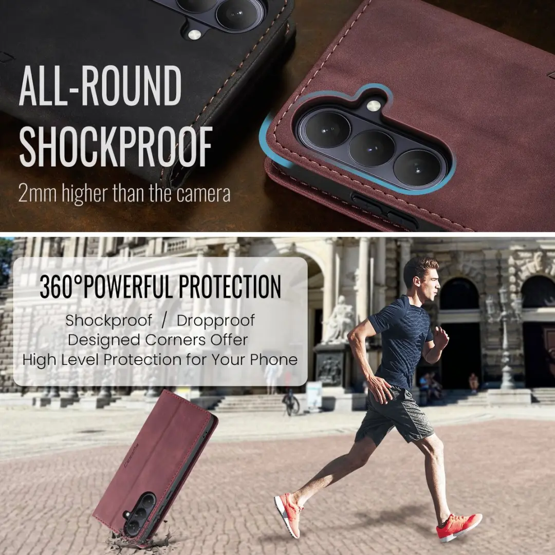 Caseme 013 Book Case Hoesje Samsung Galaxy S26 Plus - Bordeaux
