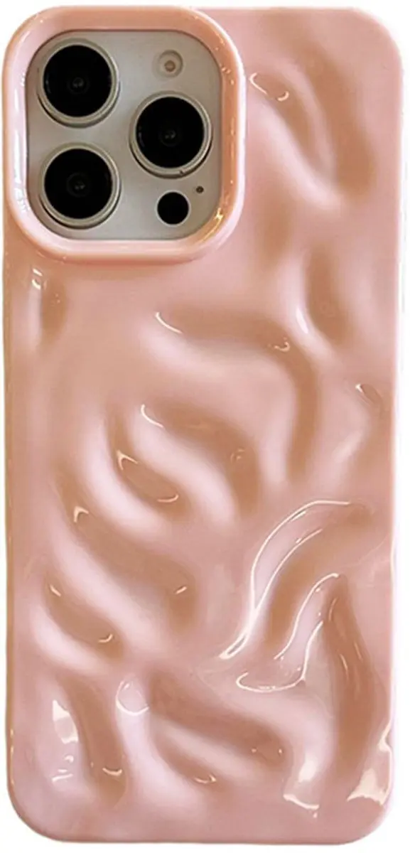 CaseMe iPhone 14 Pro Glanzende Hoes - Roze