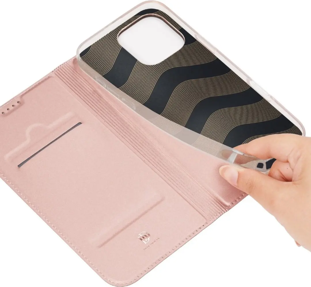 Dux Ducis iPhone 16 Pro Max Hoesje - Slim Bookcase Roze