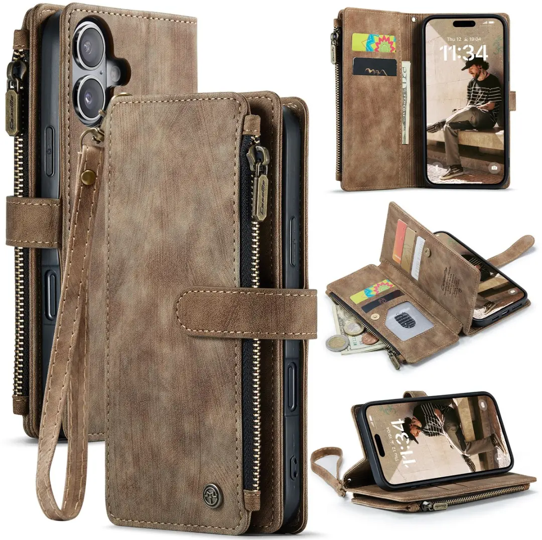 Caseme iPhone 17 PU Hoesje Portemonnee
