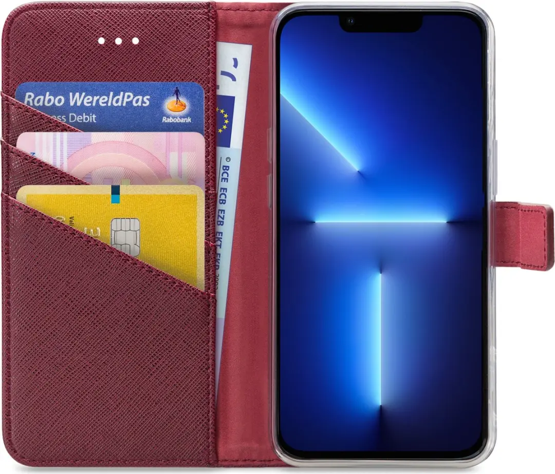 My Style MSFWLT1303 Telefoonhoesje iPhone 13 Pro - Bordeaux Rood