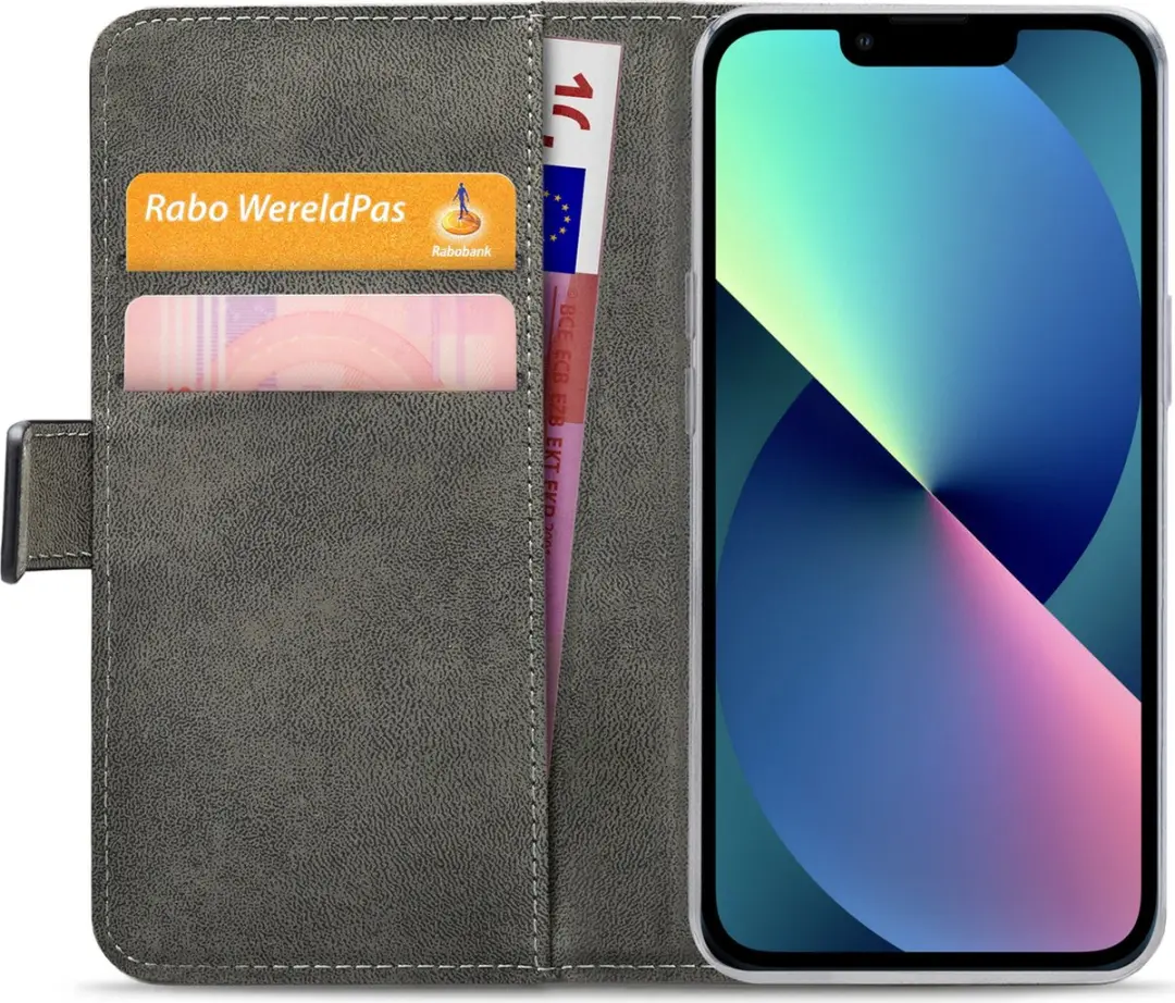 Mobilize Classic Gelly Wallet Bookcase iPhone 13 Mini - Zwart