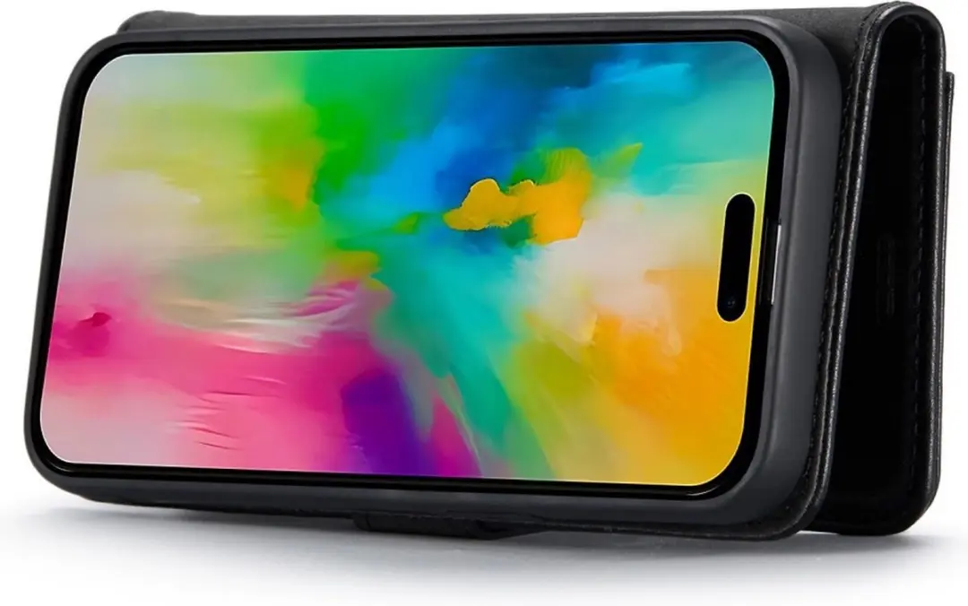 DG.MING iPhone 16 Pro Hoesje 2-in-1 Book Case - Zwart