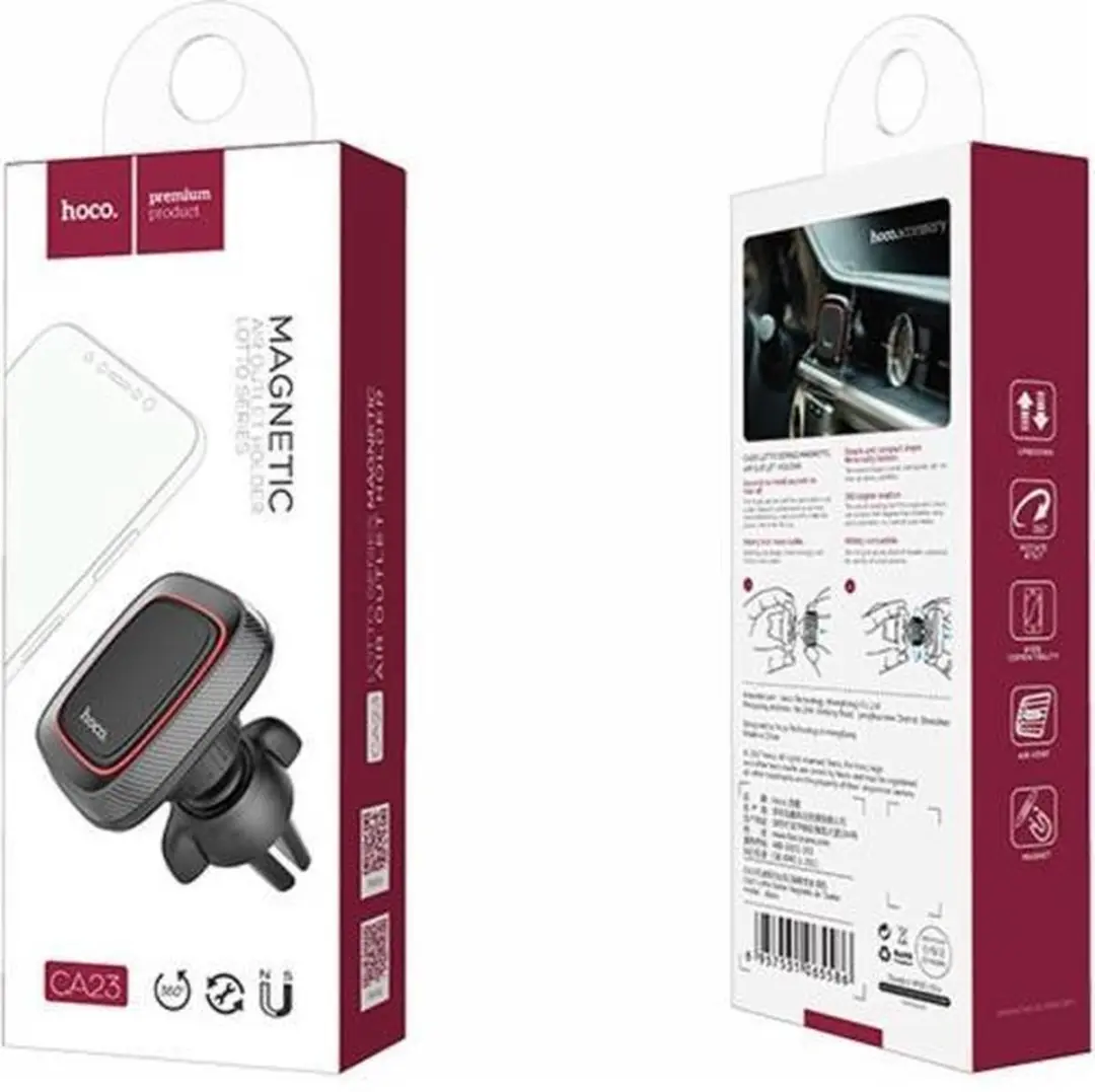 Hoco Magnetische Auto Telefoonhouder - Universeel 7 Inch - Zwart - afbeelding 6 van 6