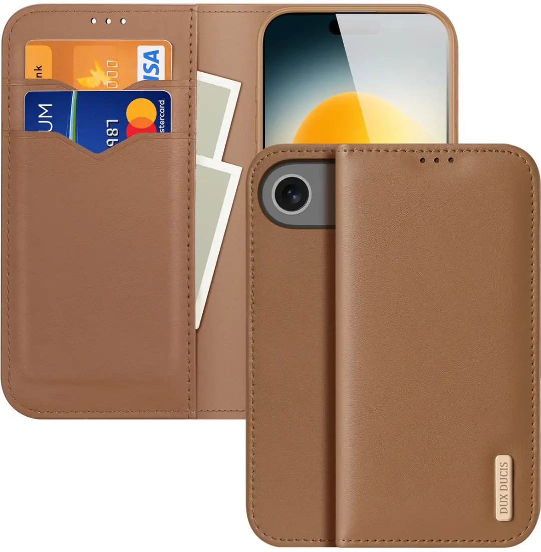 Dux Ducis Hivo Hoesje iPhone Air - Bruin Leder - 2 Pasjes