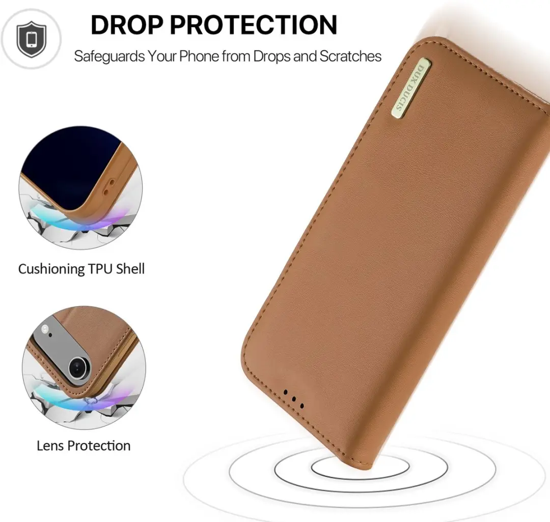 Dux Ducis Hivo Hoesje iPhone Air - Bruin Leder - 2 Pasjes