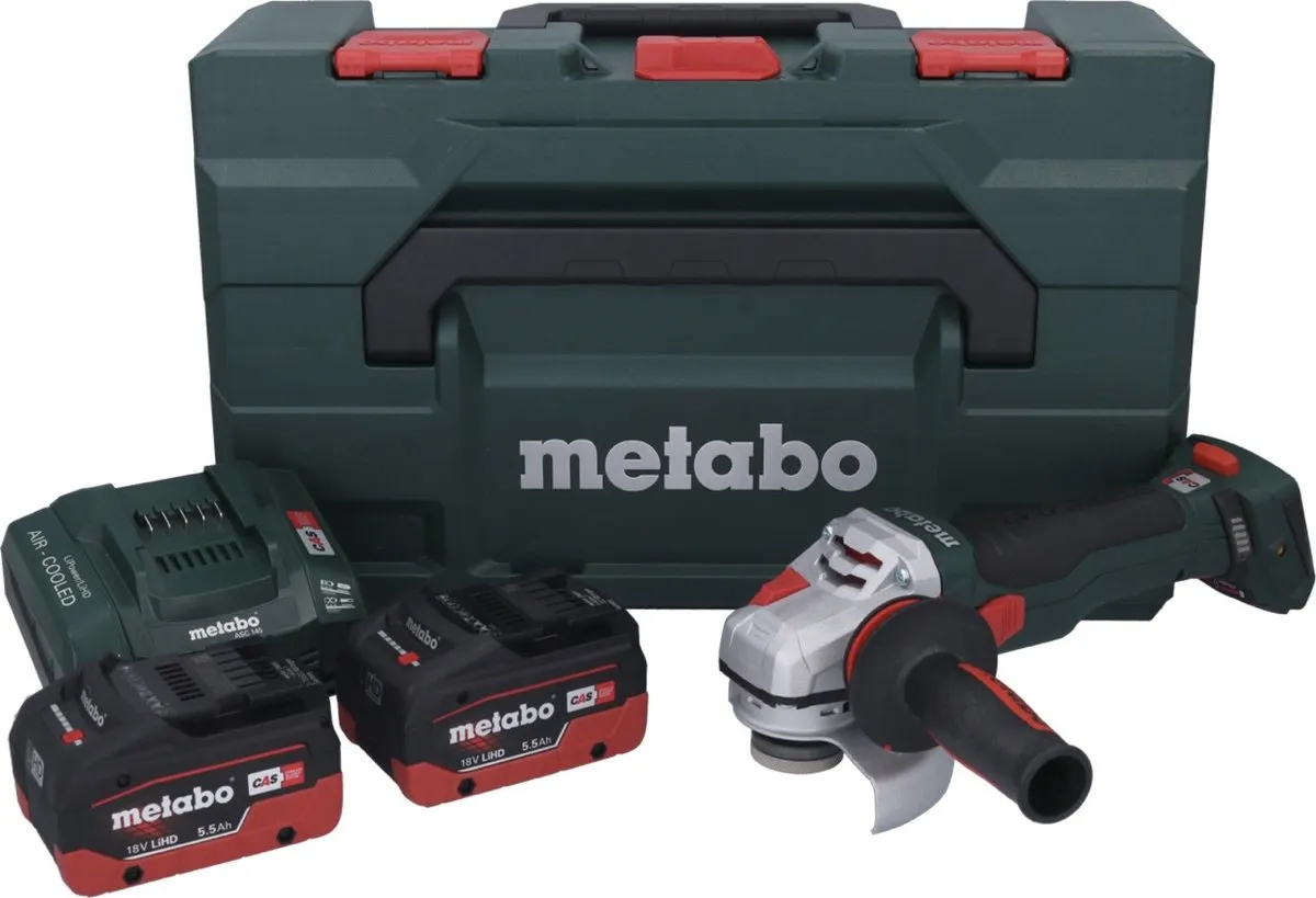Metabo WB 18 LTX BL 15-125 Haakse Slijper - 125mm - 2x 5,5Ah Accu
