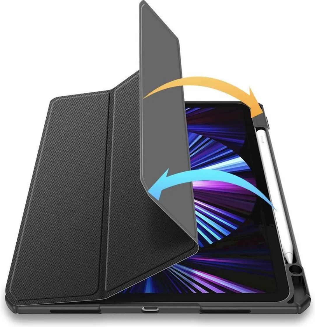 Dux Ducis Toby Tri-Fold Book Case IPA4-72 - iPad Air 11 Hoesje Zwart