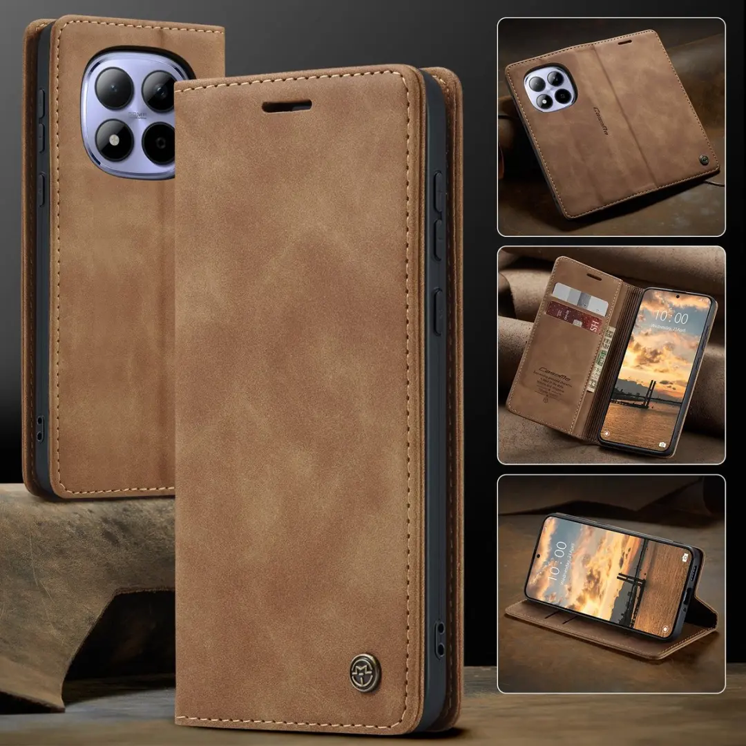 Caseme 013 Book Case Hoesje Xiaomi Redmi Note 15 Pro 5G - Bruin - afbeelding 6 van 6
