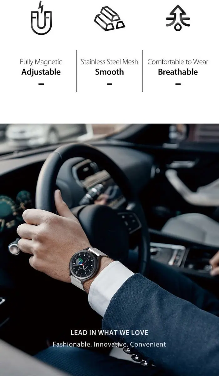 Dux Ducis Milanese Staal Smartwatchband 20mm