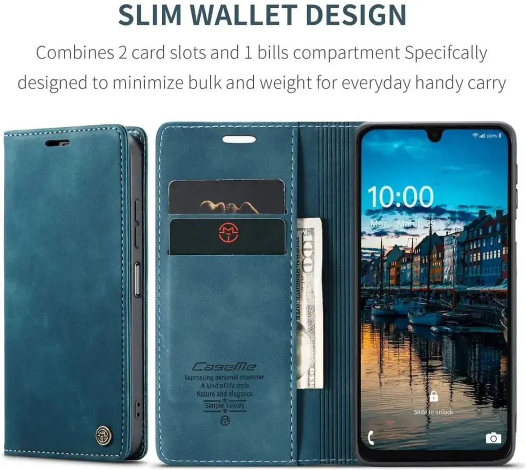 Caseme 013 Hoesje Samsung Galaxy A26 - Book Case Blauw