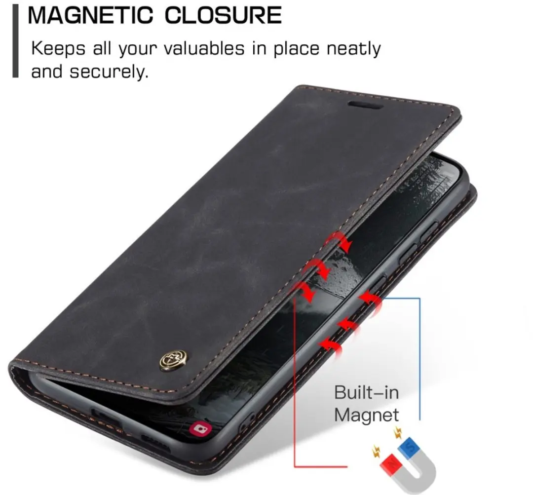 Caseme 013 Book Case Hoesje - Samsung Galaxy S25 Edge - 2 Pasjes - Zwart