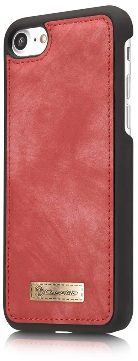 CaseMe 008 2-in-1 Book Case iPhone 7/8/SE - Rood - 8 Pasjes