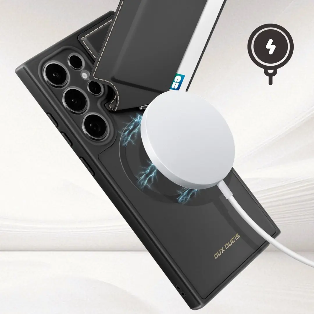 Dux Ducis Rafi Mag Series Hoesje Samsung Galaxy S24 Ultra - Zwart