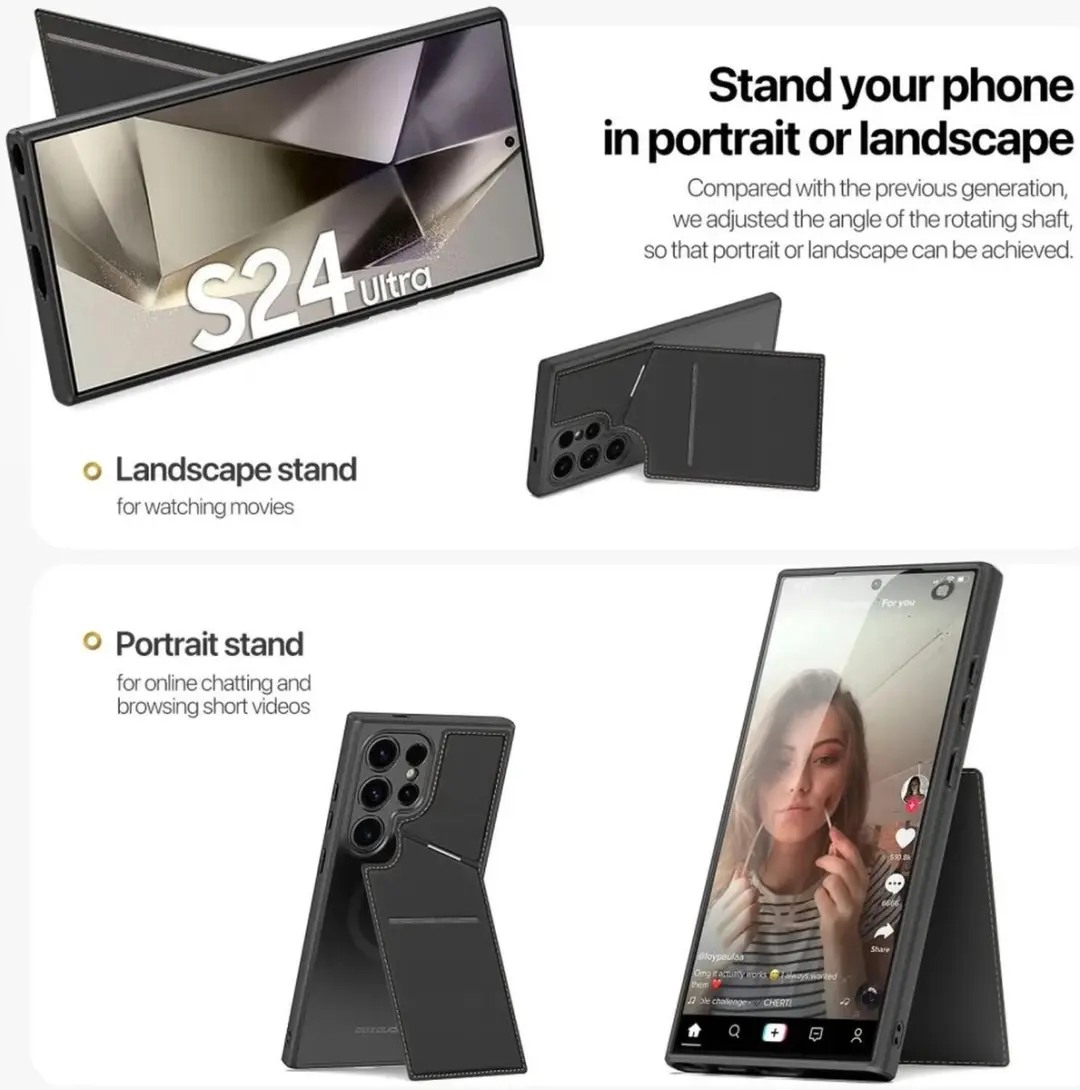 Dux Ducis Rafi Mag Series Hoesje Samsung Galaxy S24 Ultra - Zwart